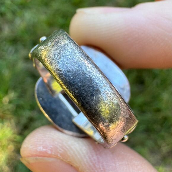 Amethyst Ring 925 Silver & 18k Gold BA Suarti Size 7.5 - Picture 13 of 17